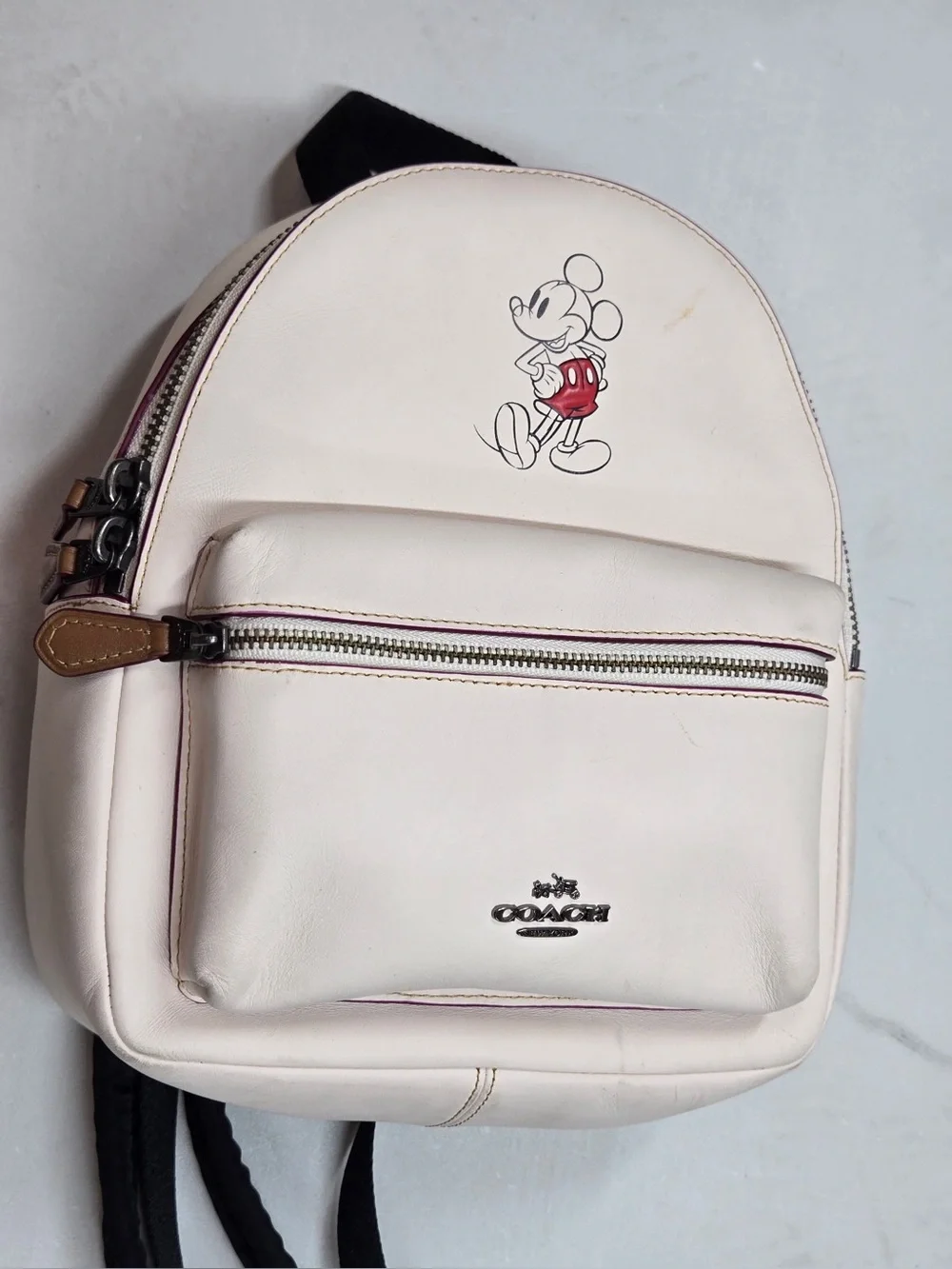 DISNEY X COACH Mickey Mouse Limited Edition Leather Backpack F59837 ski 1072